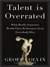 Talent Is Overrated